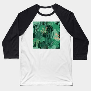 Botanical Floral Seamless pattern Baseball T-Shirt